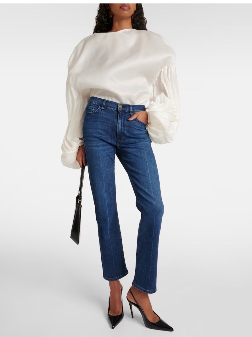 NWOT The Frame Denim Le High Straight Jean in Bestia Size 25